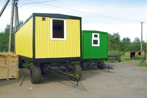 Бытовки на колесах — купить вагончик на шасси в Москве